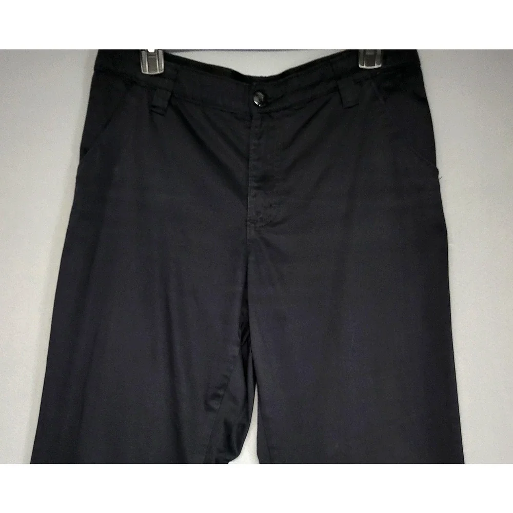 Aura‎ Pants Womens 6 Black Stretch Wide Leg Casual Office Workwear Comfort Band